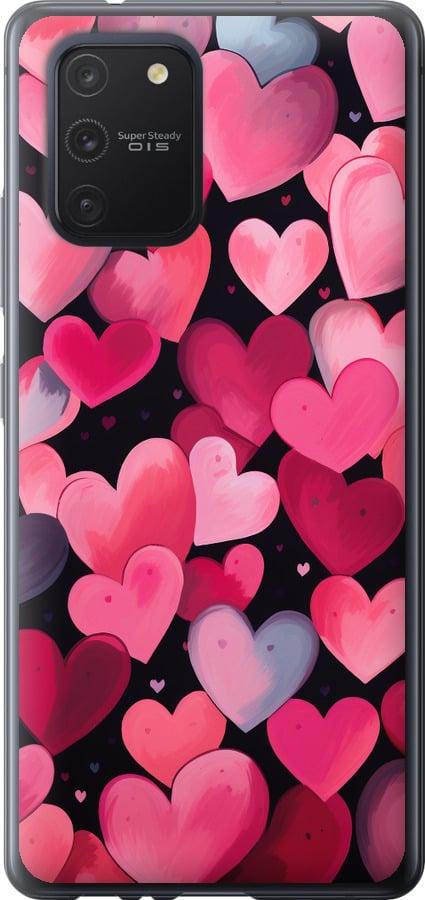 Чехол на Samsung Galaxy S10 Lite 2020 Сердечки 4