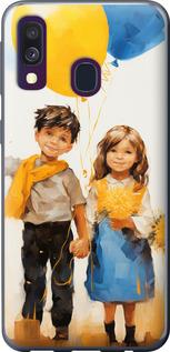 Чехол на Samsung Galaxy A40 2019 A405F Дети с шариками