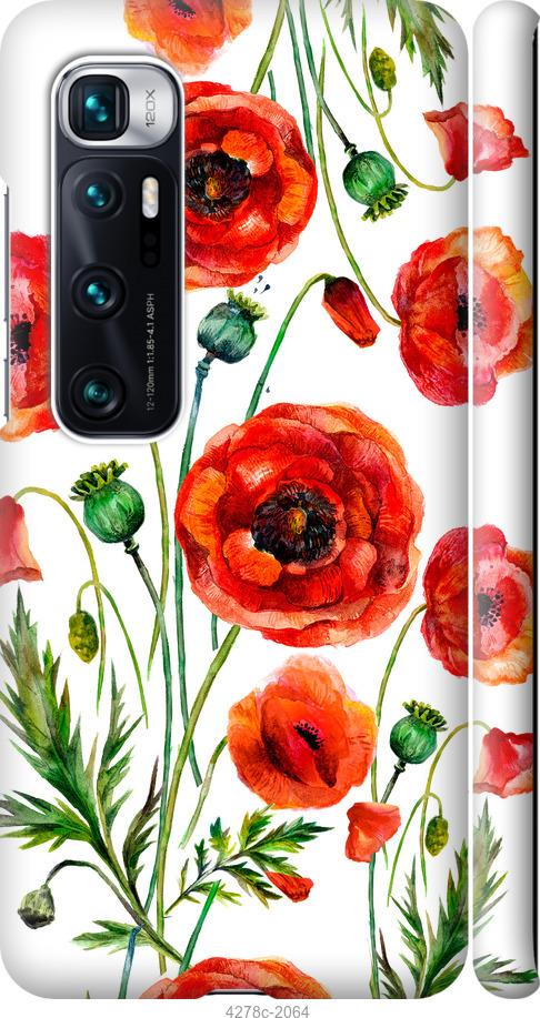 Чехол на Xiaomi Mi 10 Ultra Нарисованные маки