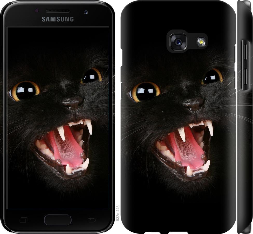 Чехол на Samsung Galaxy A3 (2017) Чёрная кошка
