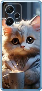 Чехол на Xiaomi Redmi Note 12 Pro+ 5G White cat