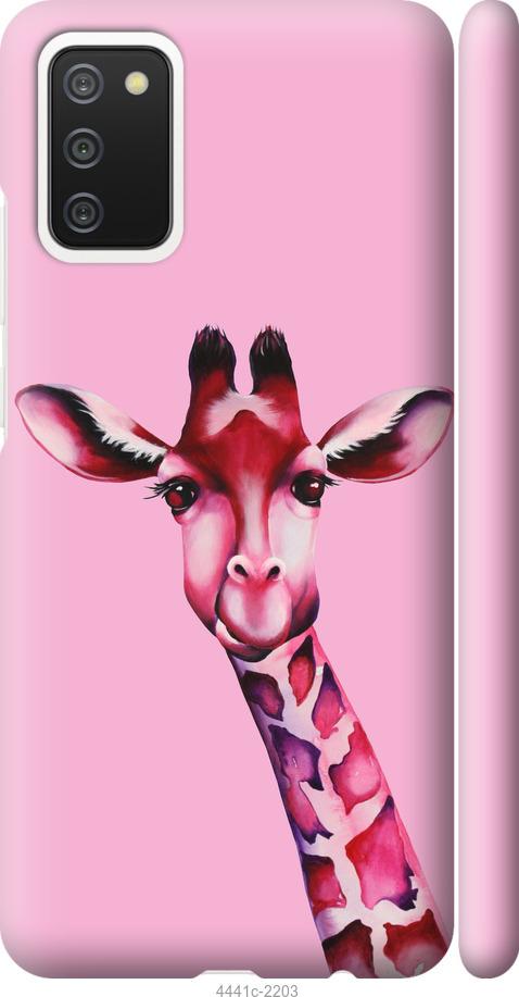 Чехол на Samsung Galaxy A02s A025F Розовая жирафа