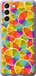 Чехол на Samsung Galaxy S21 Разноцветные дольки лимона