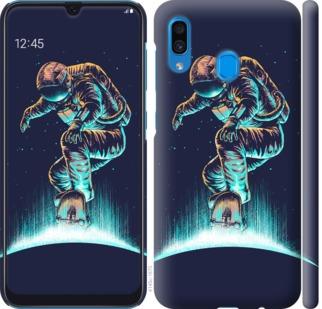 Чехол на Samsung Galaxy A20 2019 A205F Космонавт на скейтборде