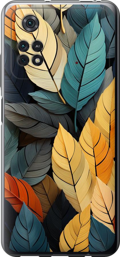 Чехол на Xiaomi Poco M4 Pro Кольорове листя