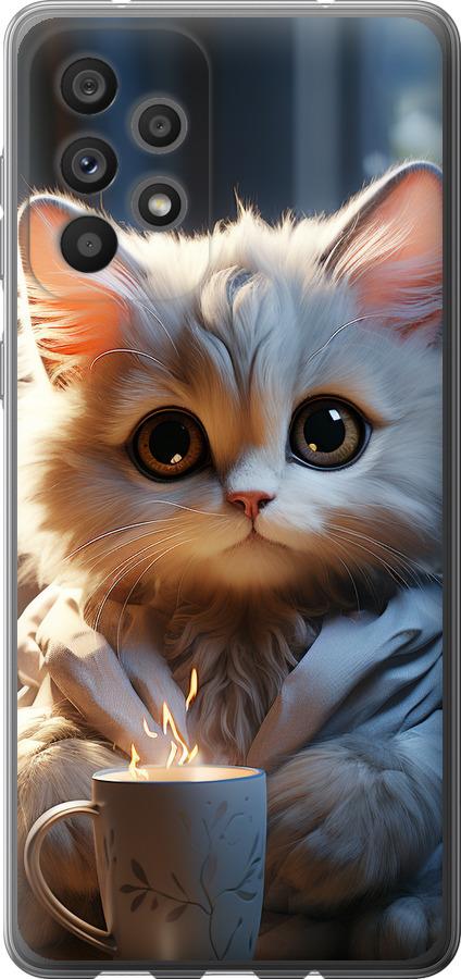 Чехол на Samsung Galaxy A73 A736B White cat