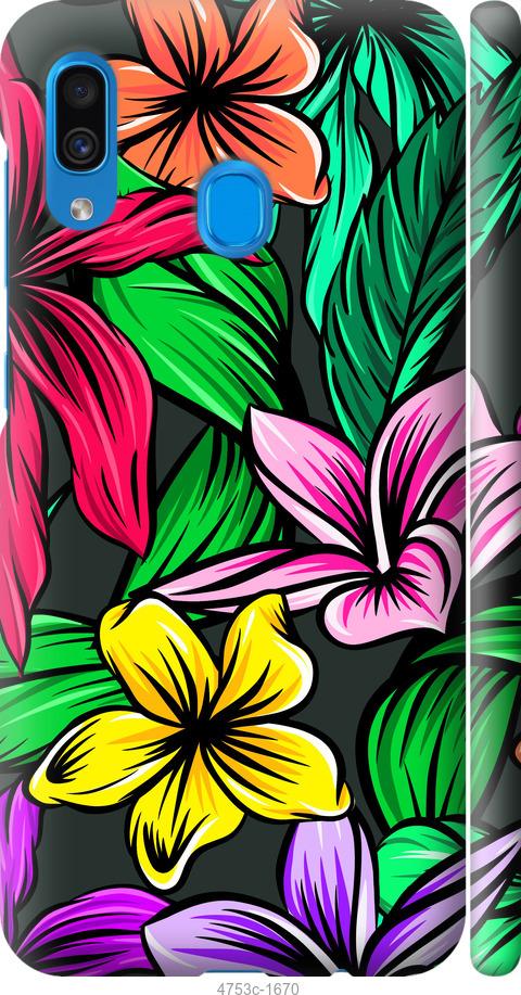 Чехол на Samsung Galaxy A30 2019 A305F Тропические цветы 1