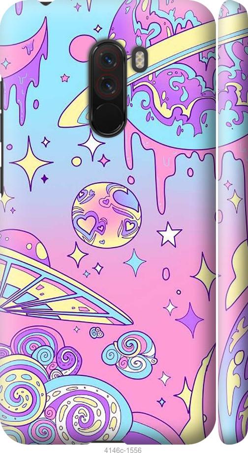 Чехол на Xiaomi Pocophone F1 Розовая галактика