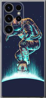 Чехол на Samsung Galaxy S24 Ultra Космонавт на скейтборде