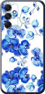 Чехол на Samsung Galaxy M34 5G Голубые орхидеи