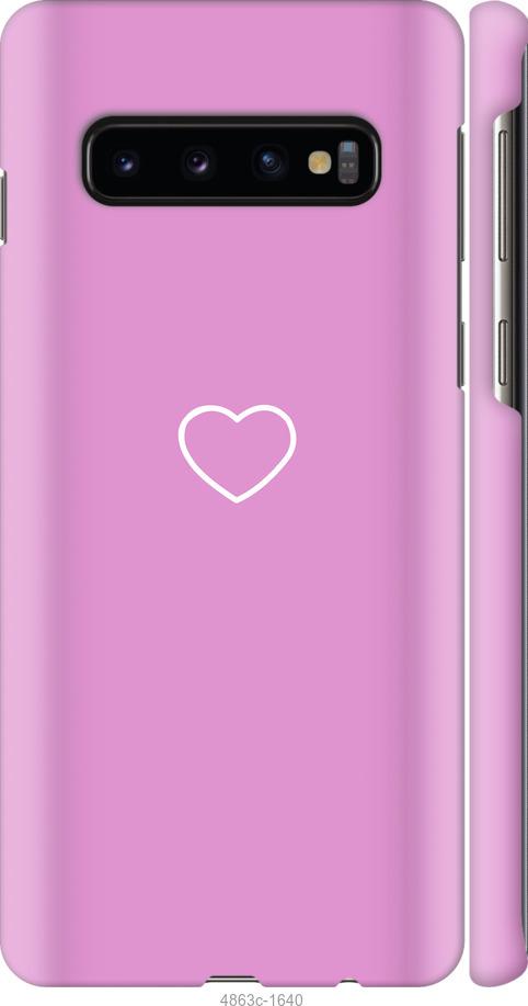Чехол на Samsung Galaxy S10 Сердце 2