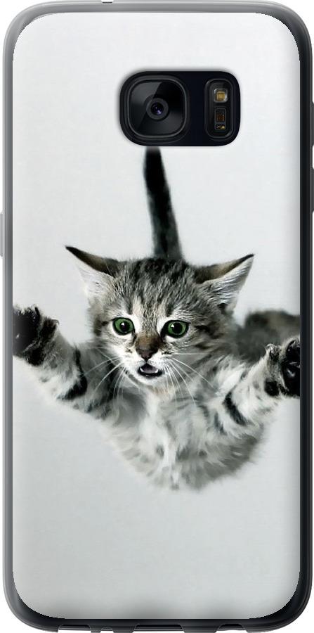 Чехол на Samsung Galaxy S7 G930F Летящий котёнок