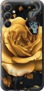 Чехол на Samsung Galaxy A34 A346E Black snake and golden rose