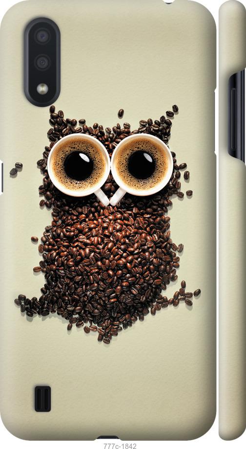 Чехол на Samsung Galaxy A01 A015F Сова из кофе