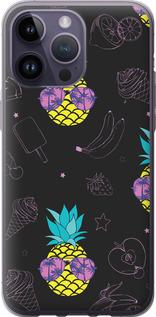 Чехол на iPhone 14 Pro Max Summer ananas