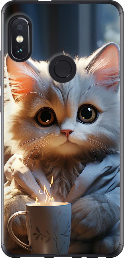Чехол на Xiaomi Redmi Note 5 Pro White cat