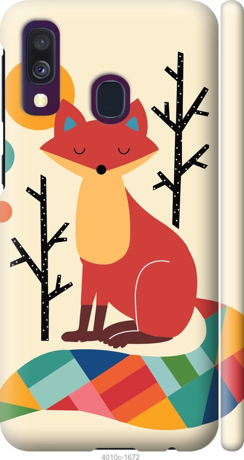 Чехол на Samsung Galaxy A40 2019 A405F Rainbow fox