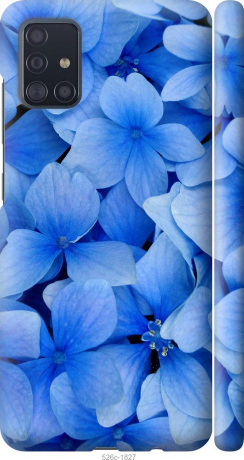 Чехол на Samsung Galaxy A51 2020 A515F Синие цветы