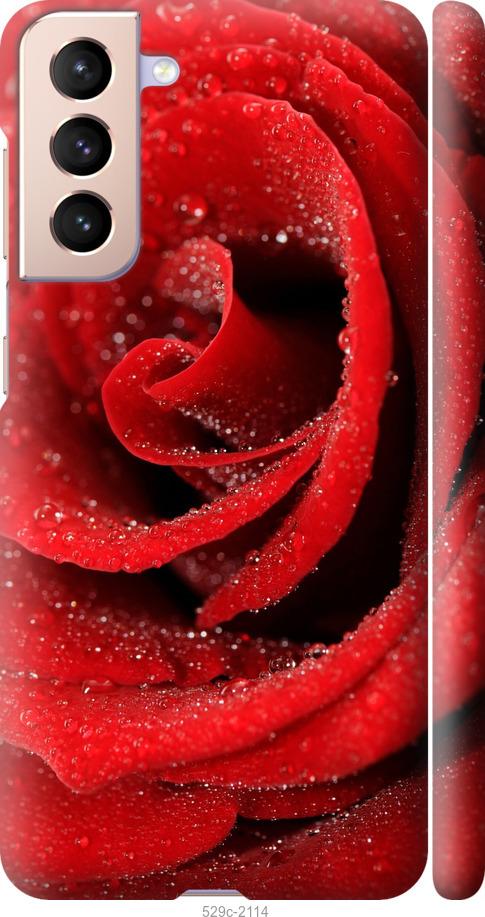 Чехол на Samsung Galaxy S21 Красная роза