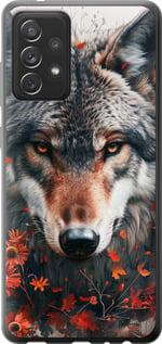 Чехол на Samsung Galaxy A72 A725F Wolf and flowers