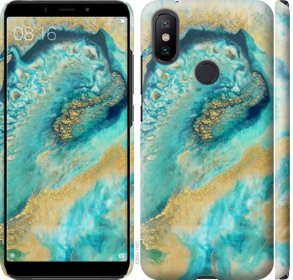 Чехол на Xiaomi Mi A2 Green marble