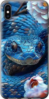 Чехол на iPhone XS Max Blue Snake
