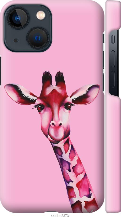 Чехол на iPhone 13 Mini Розовая жирафа