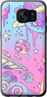 Чехол на Samsung Galaxy S7 Edge G935F Розовая галактика