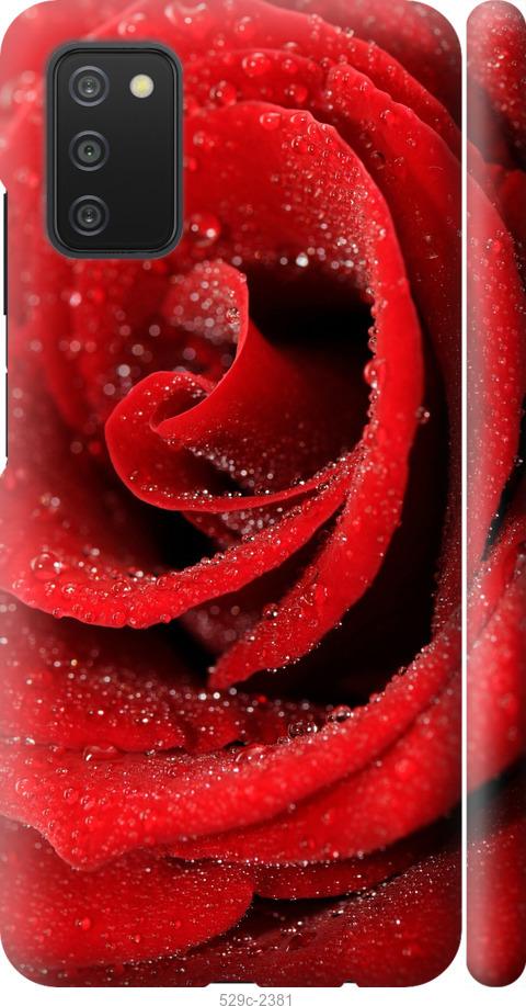 Чехол на Samsung Galaxy A03s A037F Красная роза