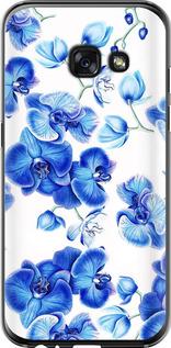 Чехол на Samsung Galaxy A3 (2017) Голубые орхидеи