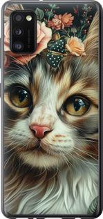 Чехол на Samsung Galaxy A41 A415F Cats and flowers