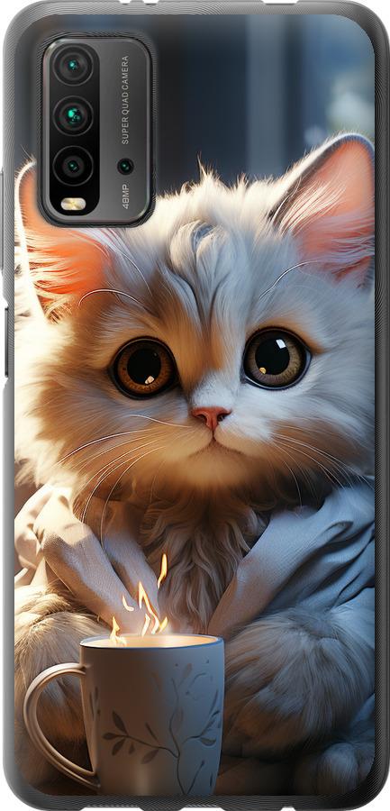 Чехол на Xiaomi Redmi 9T White cat