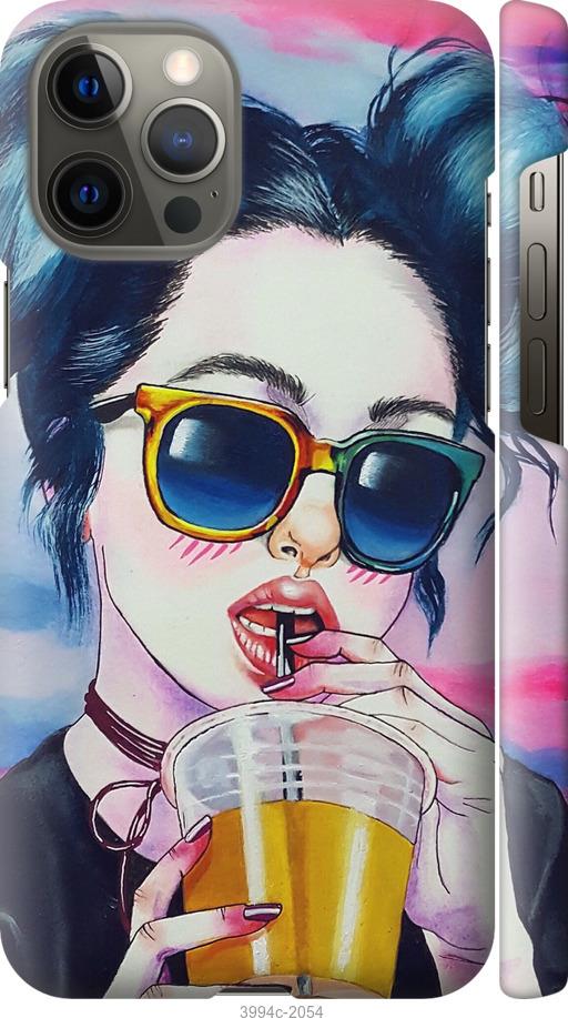 Чехол на iPhone 12 Pro Max Арт-девушка в очках