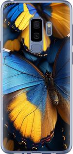 Чехол на Samsung Galaxy S9 Plus Желто-голубые бабочки