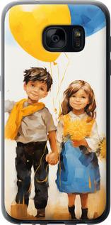 Чехол на Samsung Galaxy S7 G930F Дети с шариками