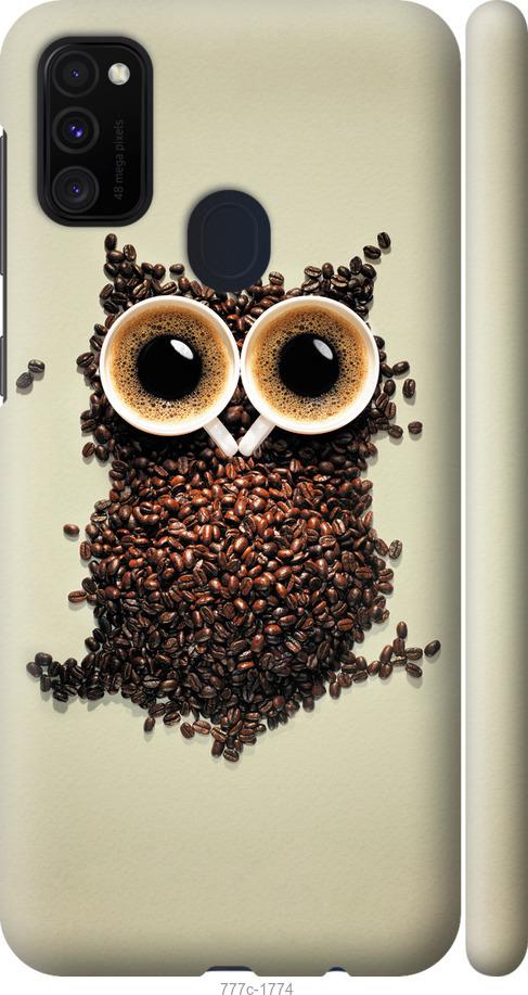 Чехол на Samsung Galaxy M30s 2019 Сова из кофе