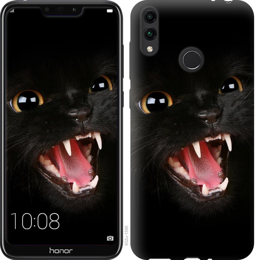 Чехол на Huawei Honor 8C Чёрная кошка