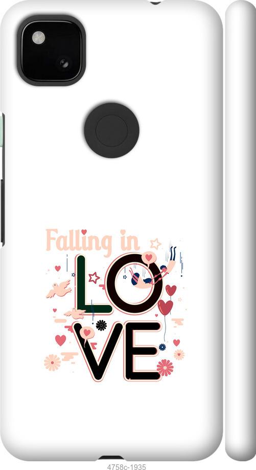 Чехол на Google Pixel 4A falling in love
