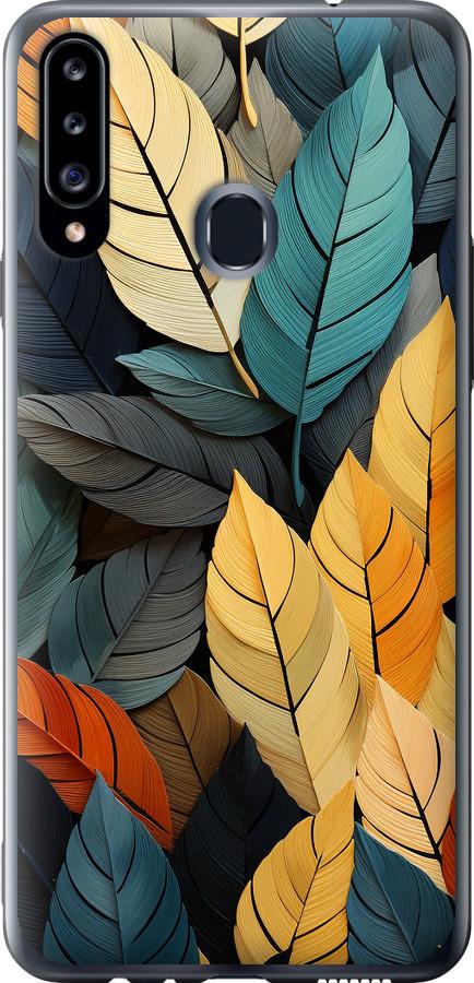 Чехол на Samsung Galaxy A20s A207F Кольорове листя