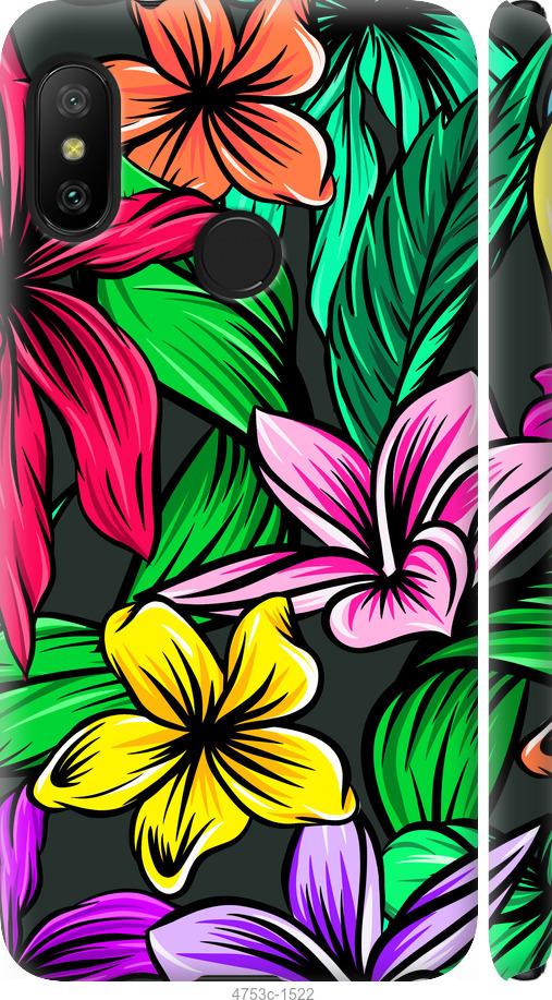 Чехол на Xiaomi Mi A2 Lite Тропические цветы 1