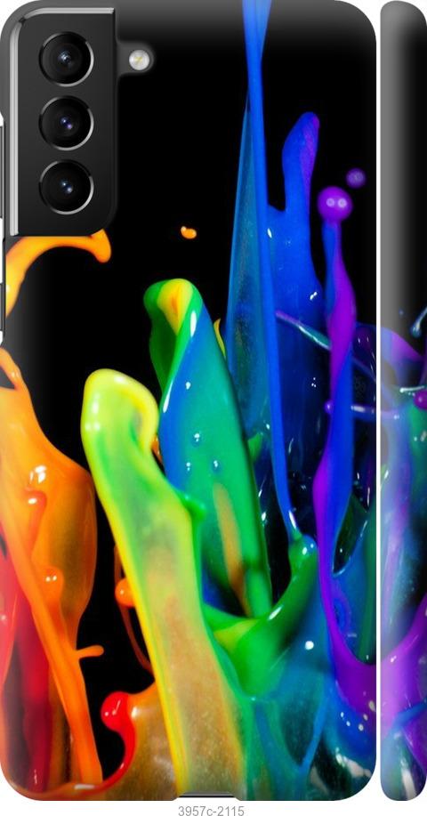 Чехол на Samsung Galaxy S21 Plus брызги краски