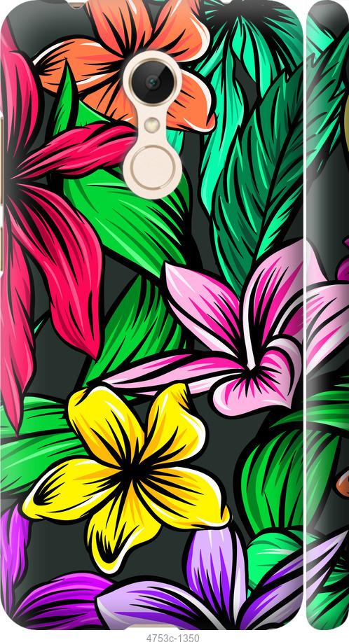 Чехол на Xiaomi Redmi 5 Тропические цветы 1