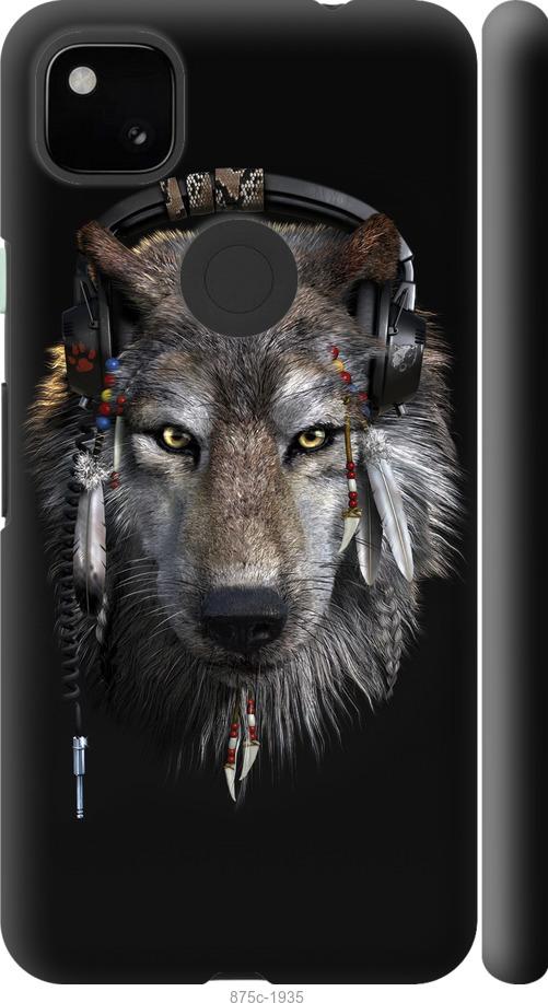 Чехол на Google Pixel 4A Волк-меломан