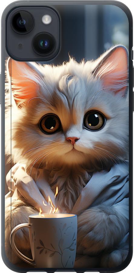 Чехол на iPhone 14 Plus White cat