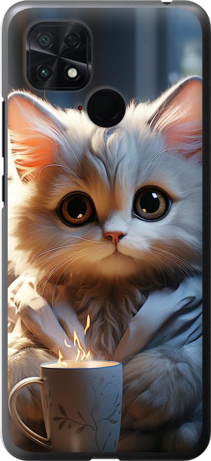 Чехол на Xiaomi Poco C40 White cat