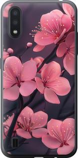 Чехол на Samsung Galaxy A01 A015F Пурпурная сакура