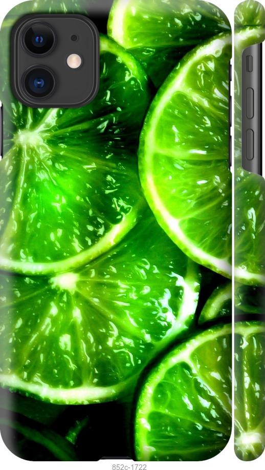 Чехол на iPhone 12 Mini Зелёные дольки лимона