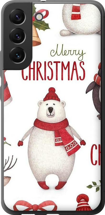 Чехол на Samsung Galaxy S22 Plus Merry Christmas