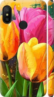 Чехол на Xiaomi Mi A2 Lite Нарисованные тюльпаны