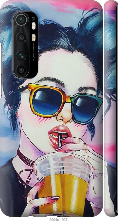 Чехол на Xiaomi Mi Note 10 Lite Арт-девушка в очках